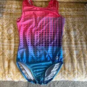 GK Elite Pink and Blue Gradient One Piece Leotard